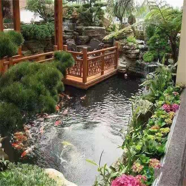 苏家屯大型庭院假山鱼池景观设计